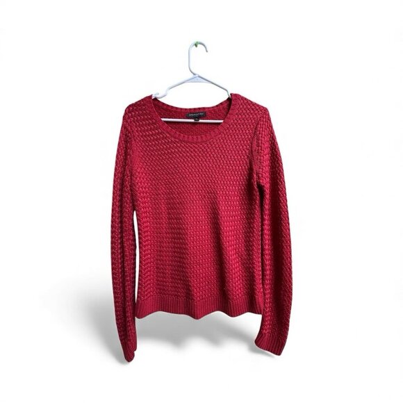Banana Republic Sweaters - Banana Republic Textured Knit Sweater Women’s Small – Red Rayon Cotton Blend